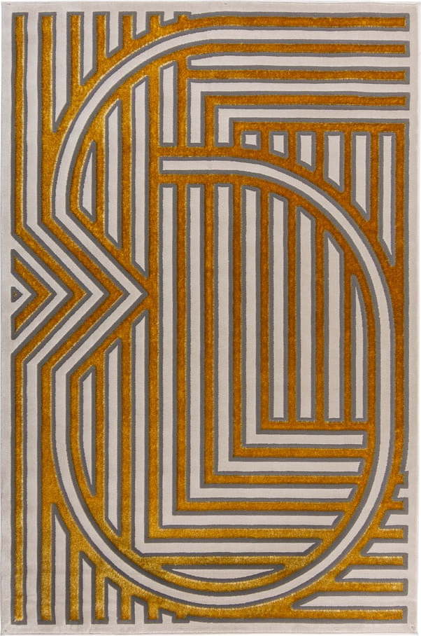 Koberec ve zlaté barvě 170x116 cm Eris Gatsby - Flair Rugs Flair Rugs