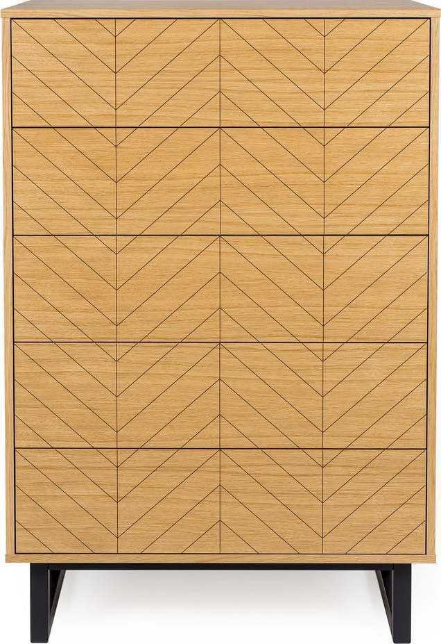 Komoda v dubovém dekoru Woodman Camden Herringbone