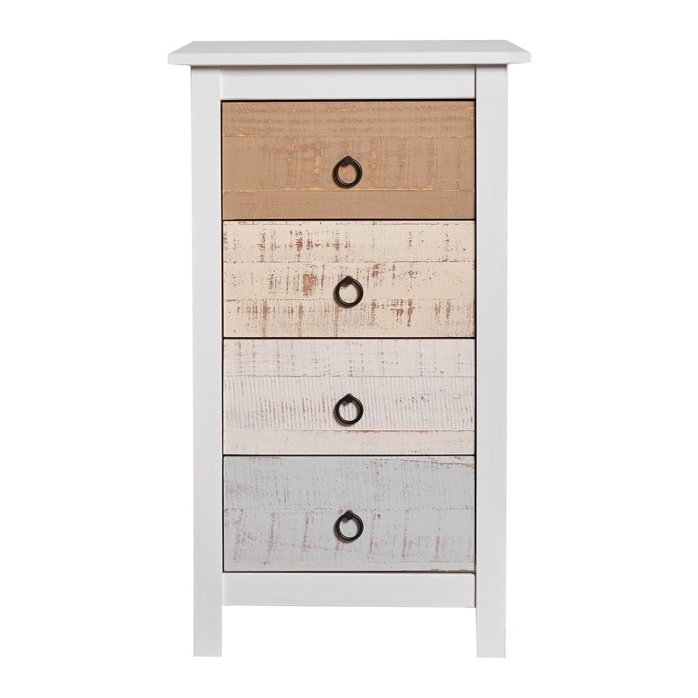 Komoda z masivního borovicového dřeva se 4 zásuvkami Marckeric Flora Marckeric