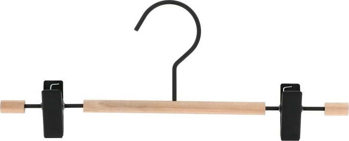 Kovové ramínko s dřevěnými detaily a 2 klipsnami Compactor Russo Compactor