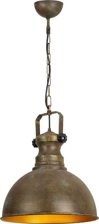 Kovové závěsné svítidlo v antické zlaté barvě Opviq lights Orion Opviq lights