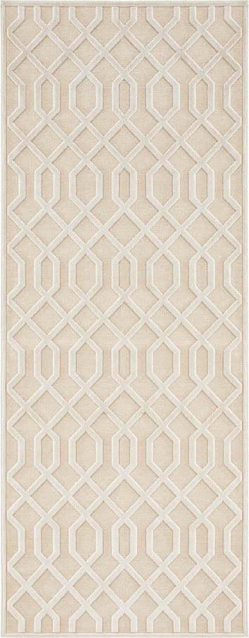 Krémový běhoun z viskózy Mint Rugs Caine