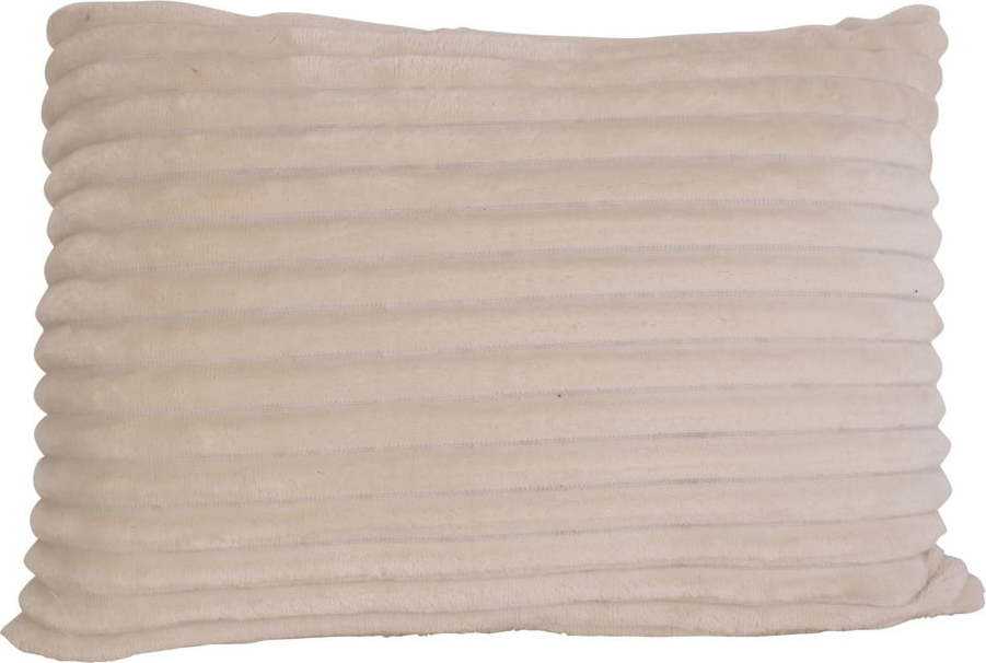 Krémový sametový polštář PT LIVING Ribbed