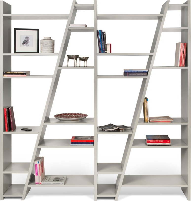 Matná šedá knihovna TemaHome Delta TemaHome