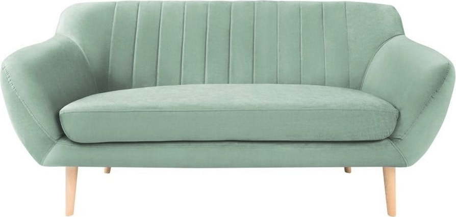 Mentolově zelená sametová pohovka Mazzini Sofas Sardaigne