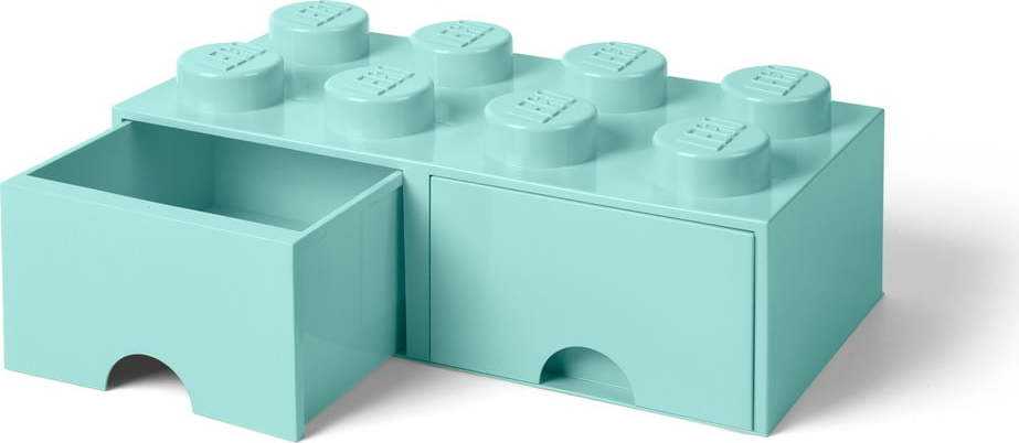 Mentolově zelený úložný box se dvěma šuplíky LEGO® LEGO