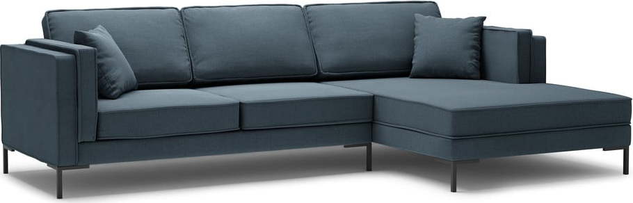 Modrá rohová pohovka Milo Casa Attilio