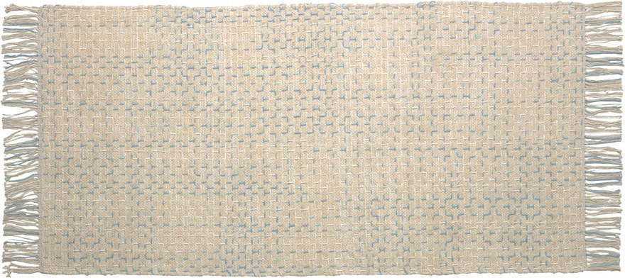 Modro-béžový bavlněný dětský koberec Kave Home Nur