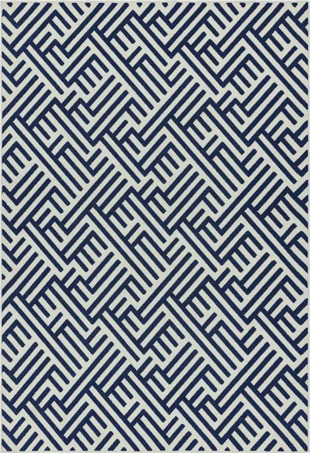 Modro-bílý koberec Asiatic Carpets Antibes