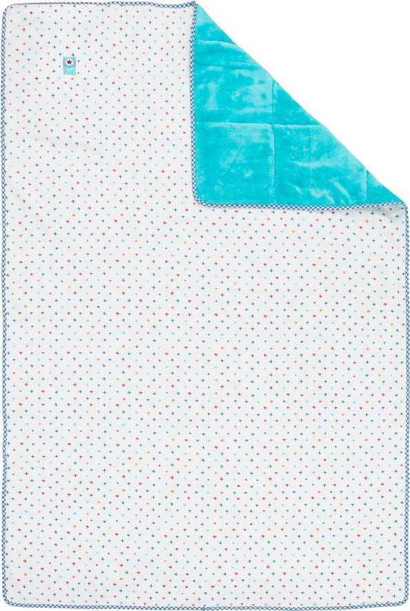 Modro-bílý přehoz do dětské postýlky Tiseco Home Studio