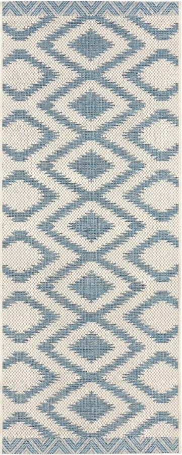 Modro-krémový venkovní koberec NORTHRUGS Isle