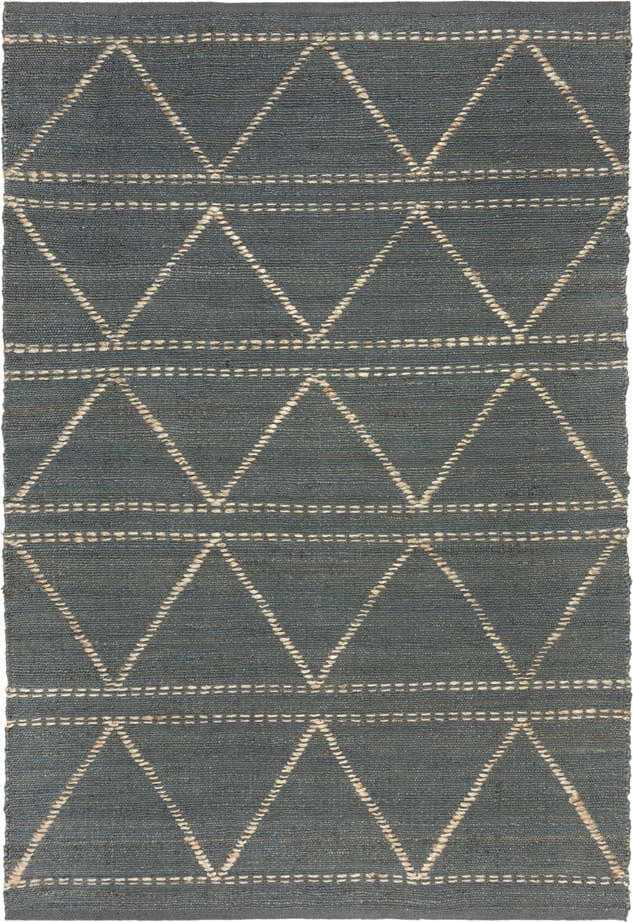 Modrý jutový koberec Flair Rugs Rhombi