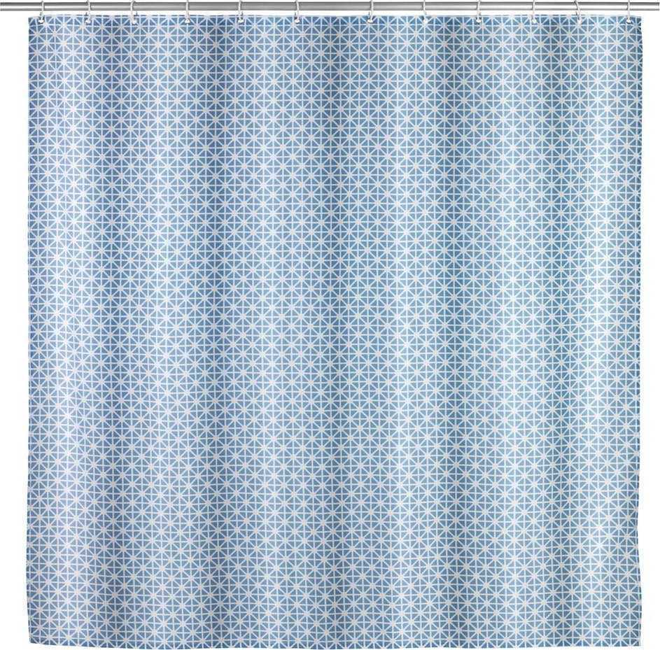 Modrý sprchový závěs Wenko Cristal