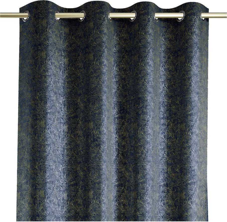 Modrý závěs se sametovým povrchem AmeliaHome Veras