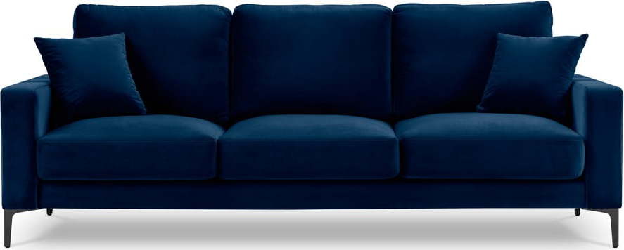 Námořnicky modrá sametová pohovka Kooko Home Harmony