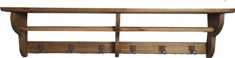 Nástěnná police s háčky Rack Antic Line