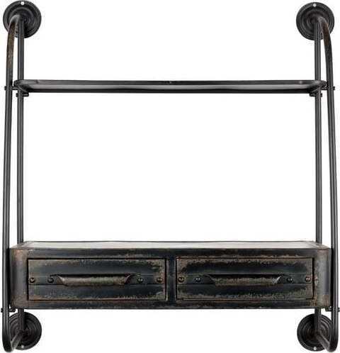 Nástěnné police se zásuvkou White Label Feng White Label