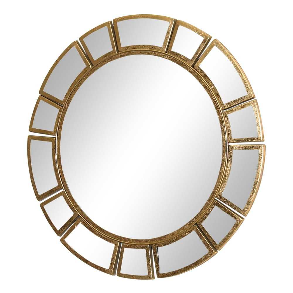 Nástěnné zrcadlo s kovovým rámem ve zlaté barvě Westwing Collection Amy