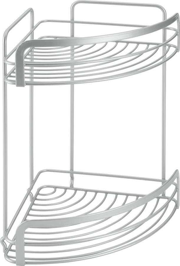 Nástěnný dvoupatrový rohový stojan Metaltex Viva!