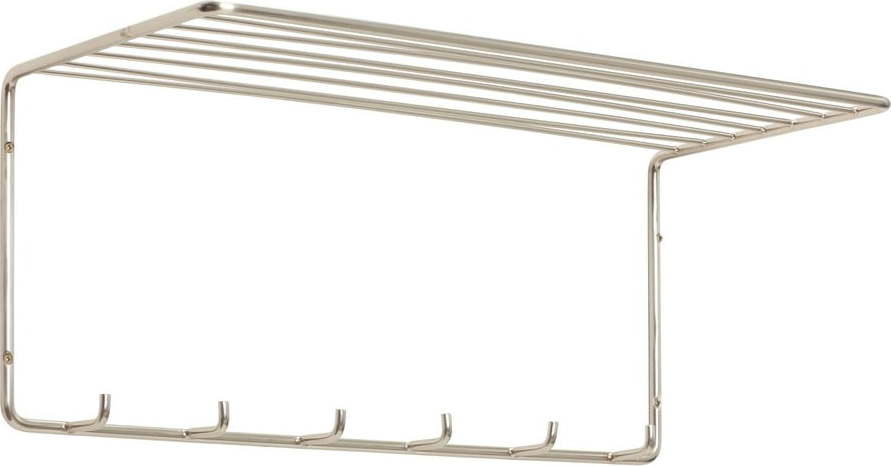 Nástěnný kovový věšák s policí Hübsch Align Hübsch