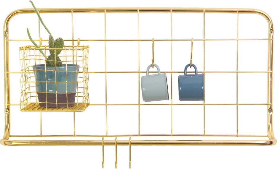 Nástěnný organizér ve zlaté barvě PT LIVING Open Grid PT LIVING