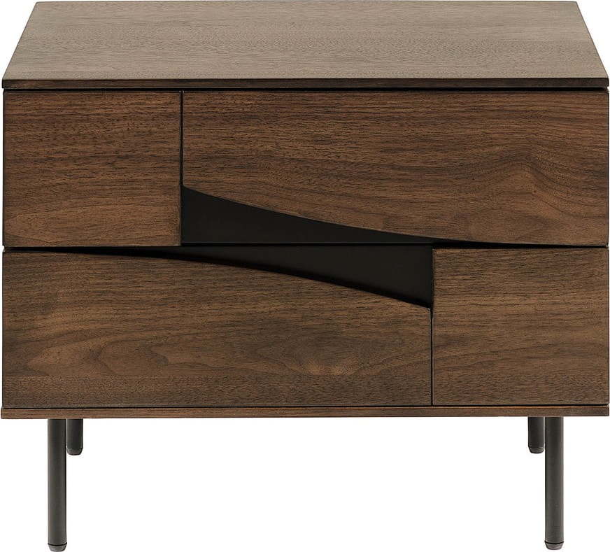 Noční stolek v dekoru ořechového dřeva Kave Home Cutt Kave Home