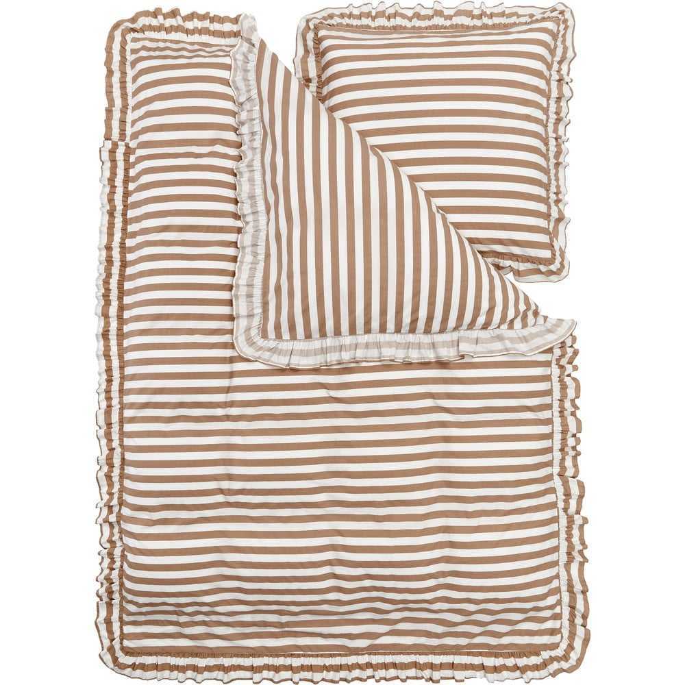 Oranžové povlečení na jednolůžko z bavlněného perkálu Westwing Collection Averni