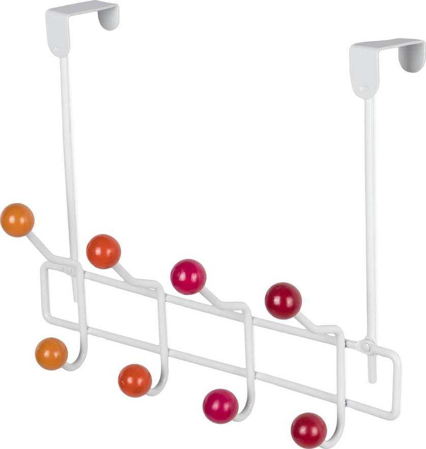 Oranžový kovový věšák na dveře s 8 háčky Compactor Colorful Compactor