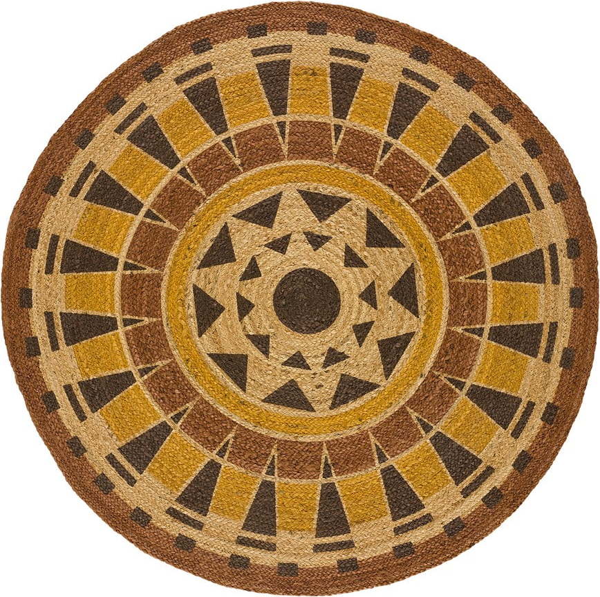 Oranžový kulatý koberec ø 120 cm Tonga - Universal Universal