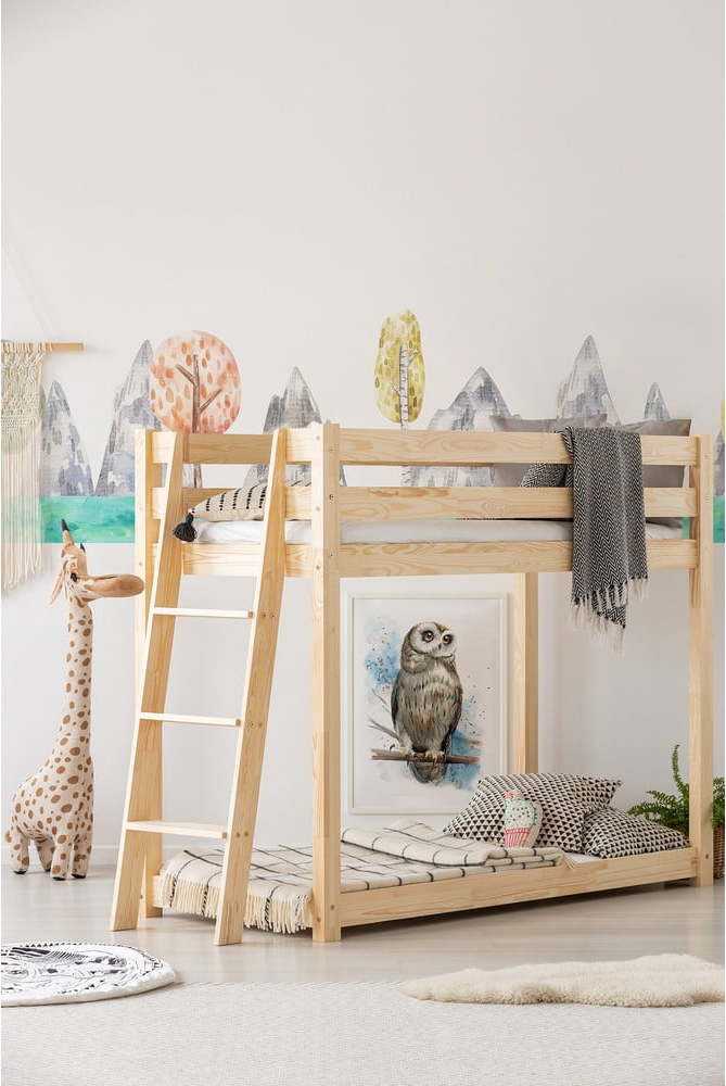 Patrová dětská postel z borovicového dřeva 80x200 cm CLPB - Adeko Adeko