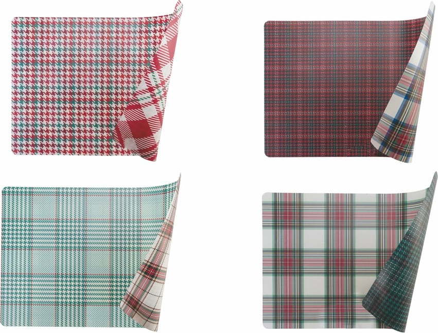 Plastové prostírání 4 ks 30x45 cm Tartan - Villa d'Este Villa d'Este