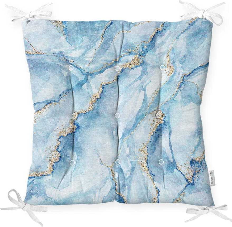 Podsedák na židli Minimalist Cushion Covers Marble Blue