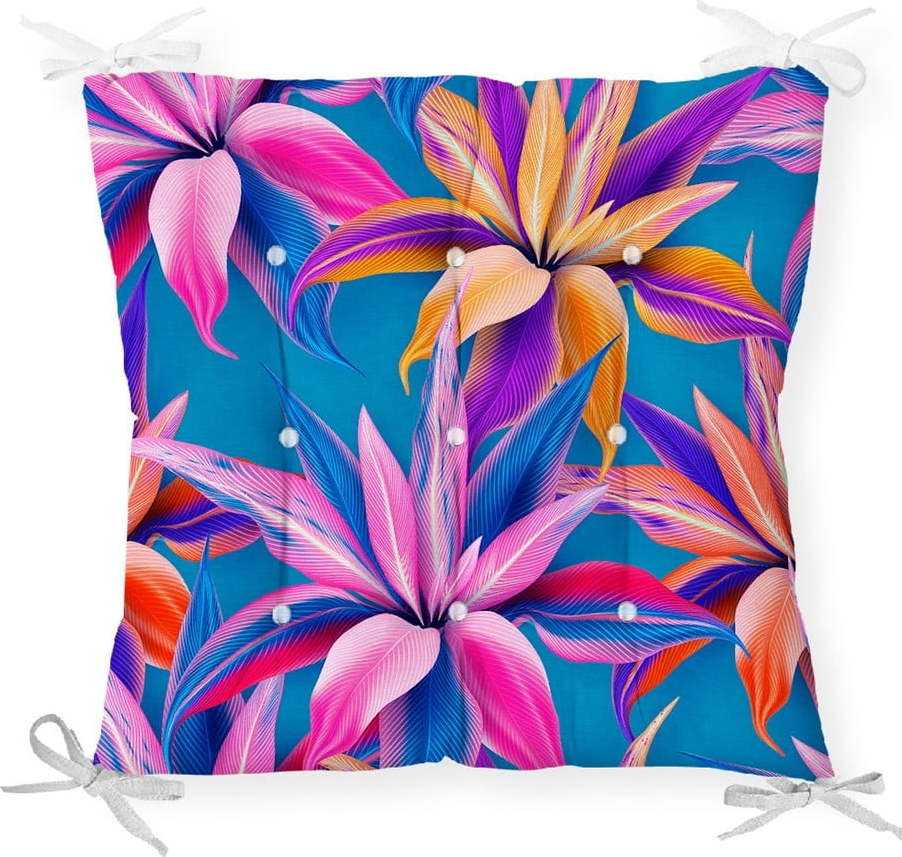 Podsedák s příměsí bavlny Minimalist Cushion Covers Bright Flowers