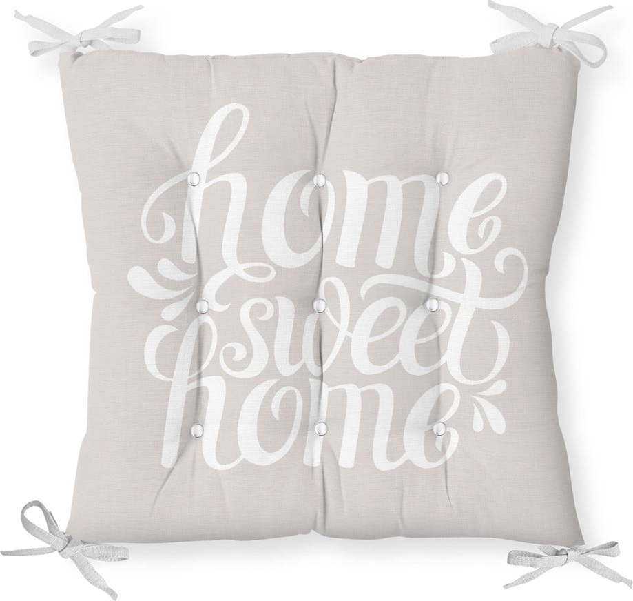 Podsedák s příměsí bavlny Minimalist Cushion Covers Home Sweet Home