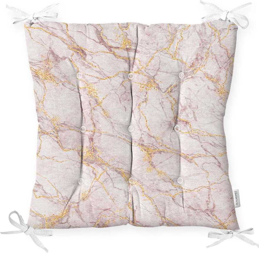 Podsedák s příměsí bavlny Minimalist Cushion Covers Pinky Marble