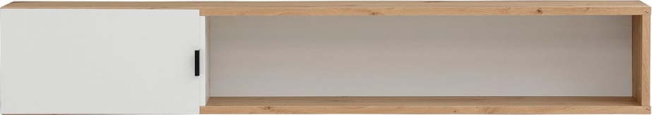 Police v dubovém dekoru s bílou skříňkou Støraa Legro Støraa