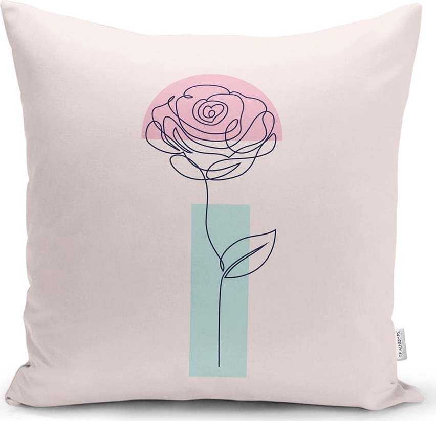 Povlak na polštář Minimalist Cushion Covers Drawing Flower