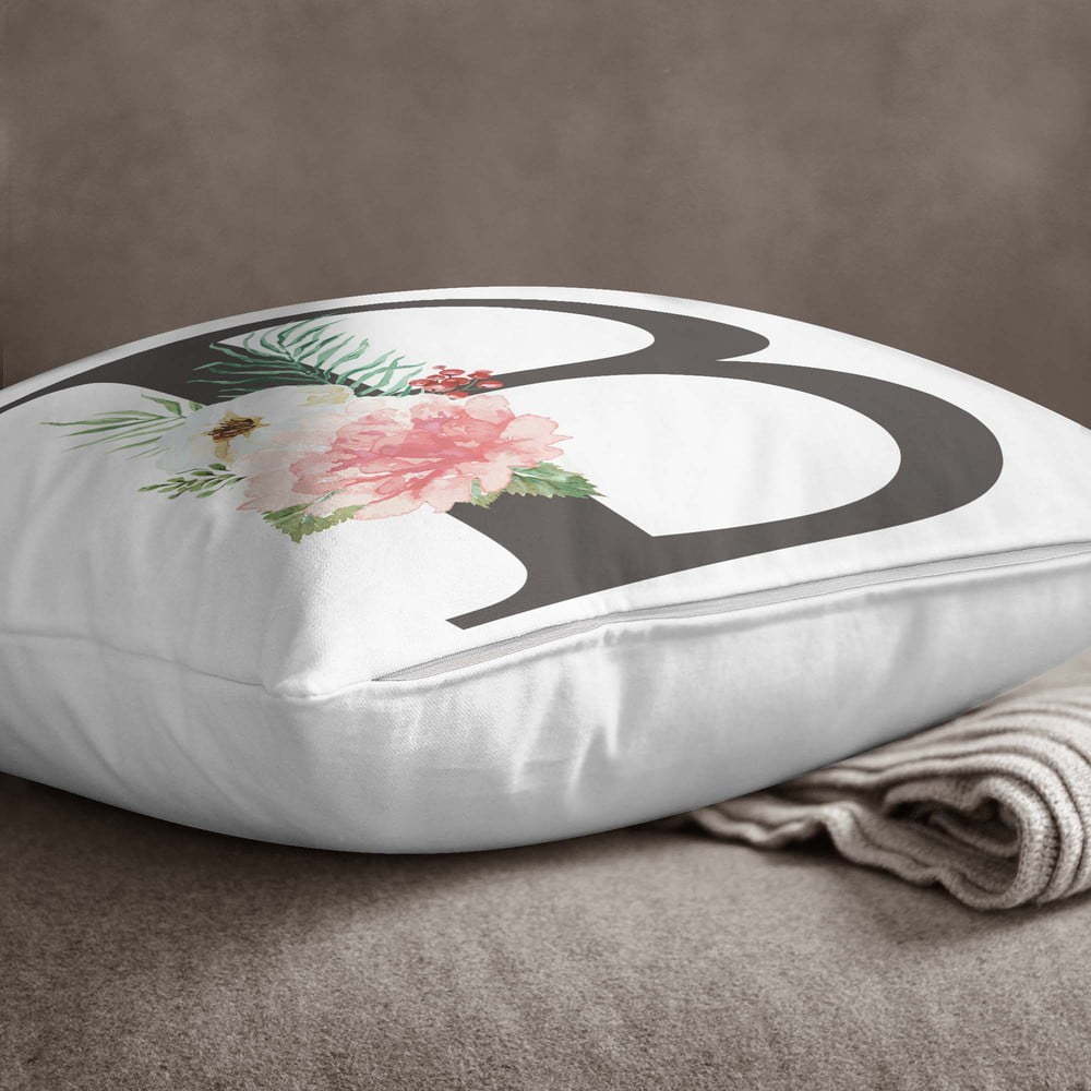 Povlak na polštář Minimalist Cushion Covers Floral Alphabet B