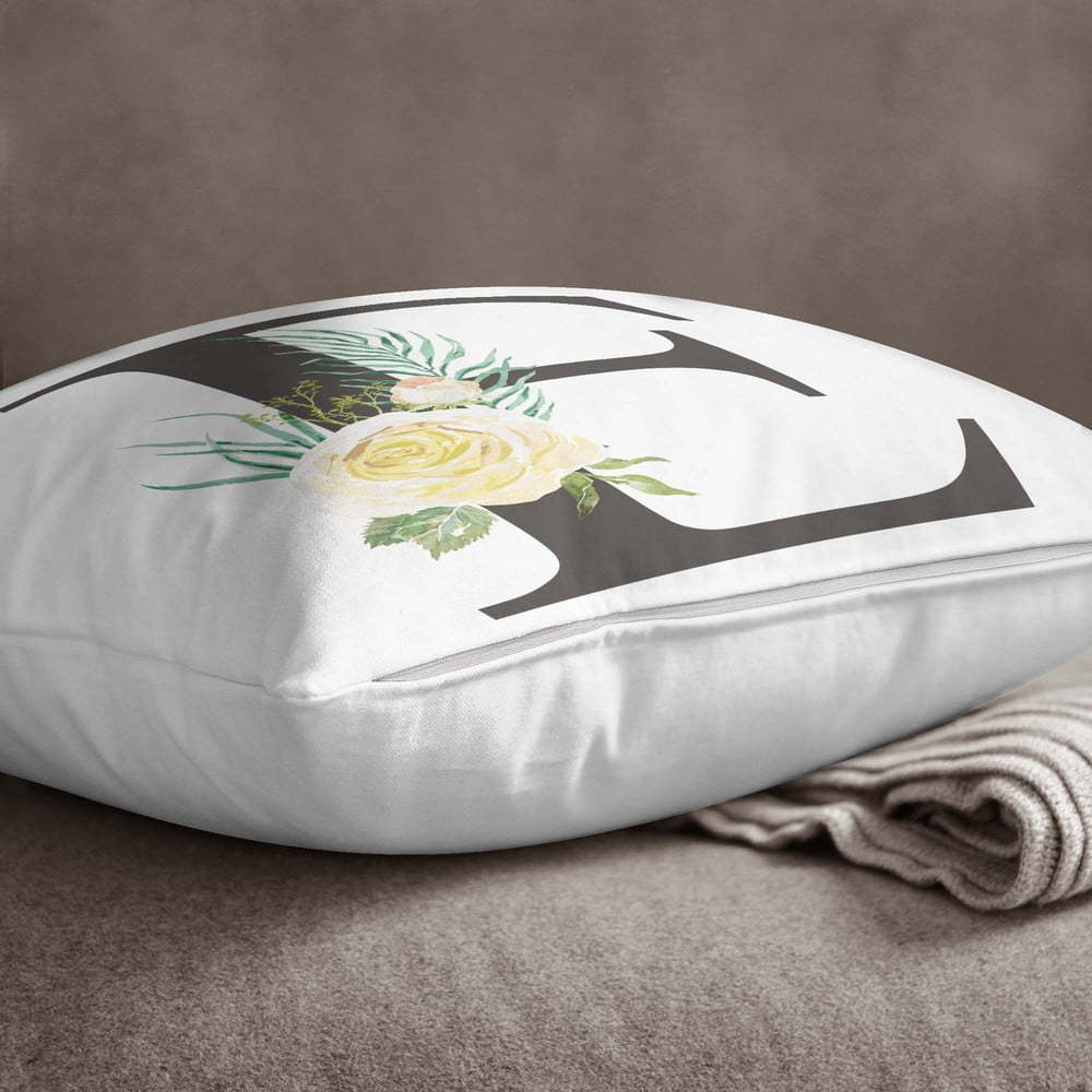 Povlak na polštář Minimalist Cushion Covers Floral Alphabet E