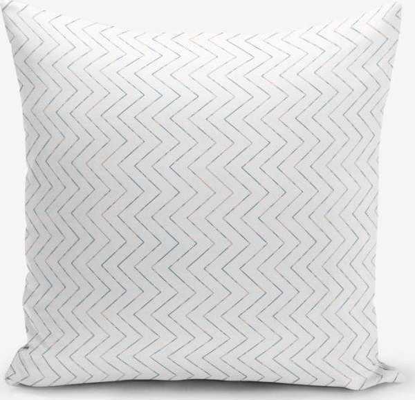 Povlak na polštář s příměsí bavlny Minimalist Cushion Covers Colorful Zigzag Puro