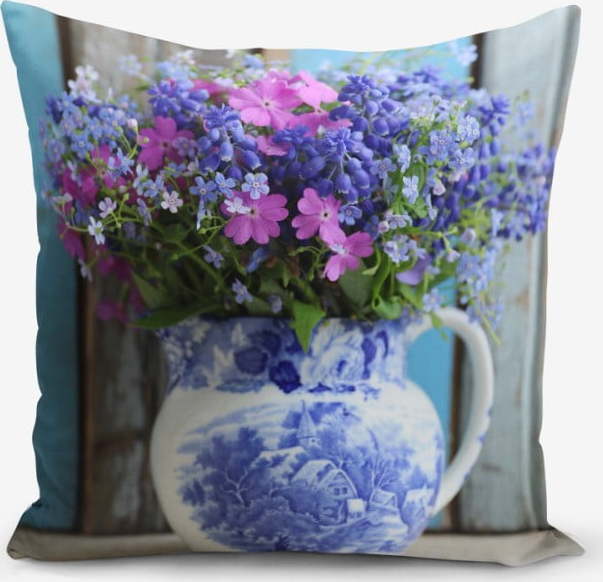 Povlak na polštář s příměsí bavlny Minimalist Cushion Covers Double Colorful Vazo Cicegi