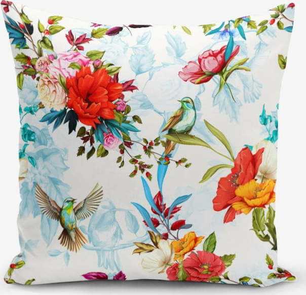 Povlak na polštář s příměsí bavlny Minimalist Cushion Covers Ethnic Bird