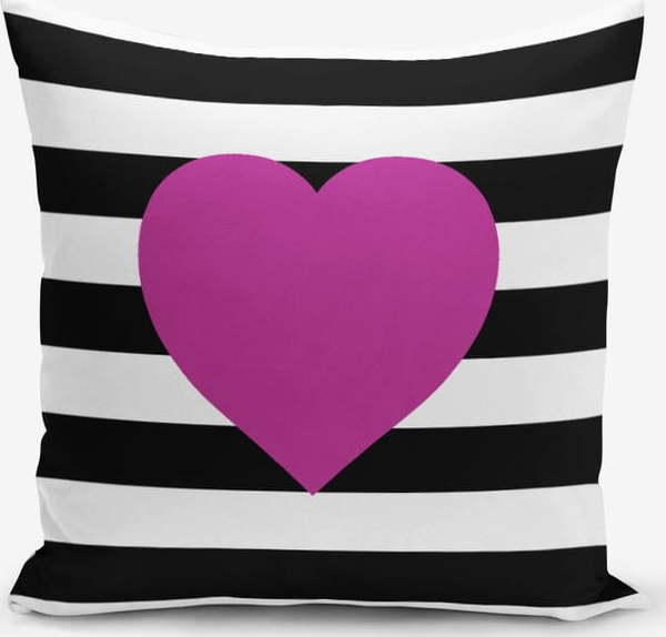 Povlak na polštář s příměsí bavlny Minimalist Cushion Covers Purple