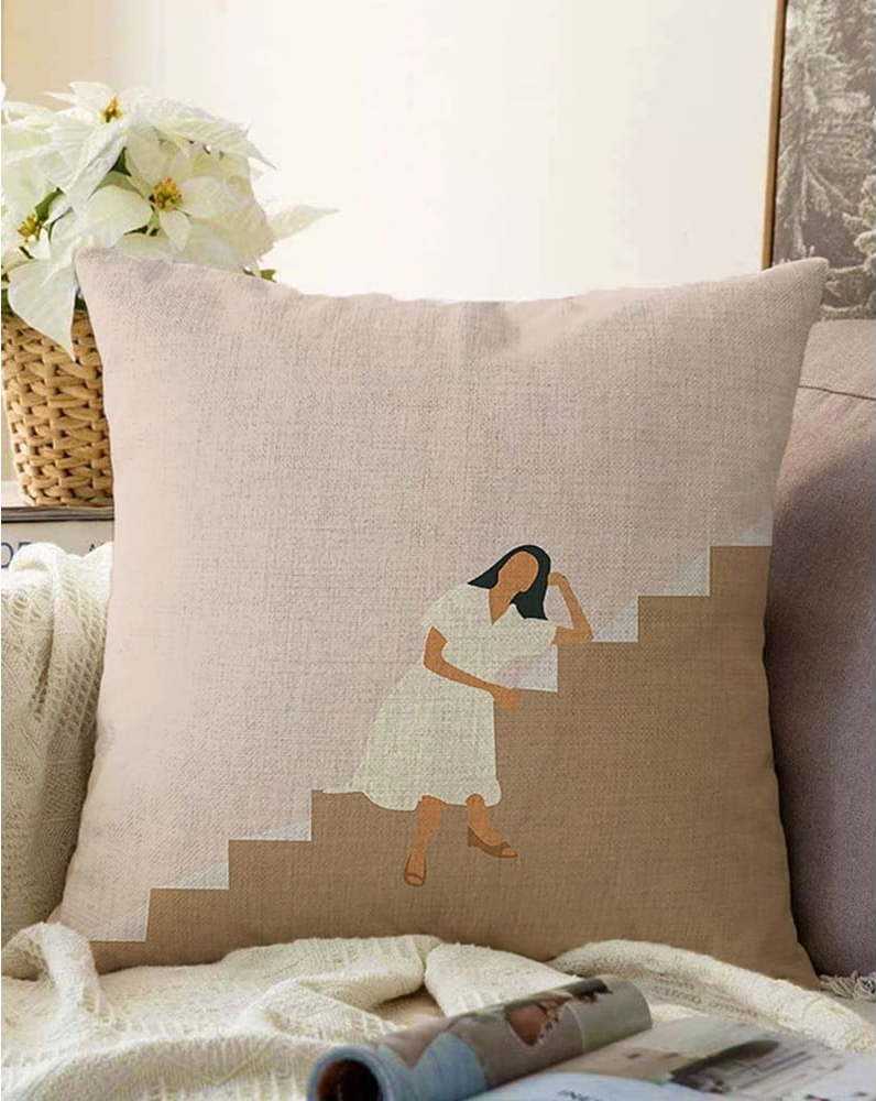 Povlak na polštář s příměsí bavlny Minimalist Cushion Covers Vacation