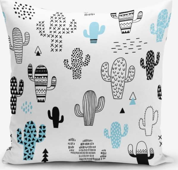 Povlak na polštář s příměsí bavlny Minimalist Cushion Covers With Points Col Bitkisi