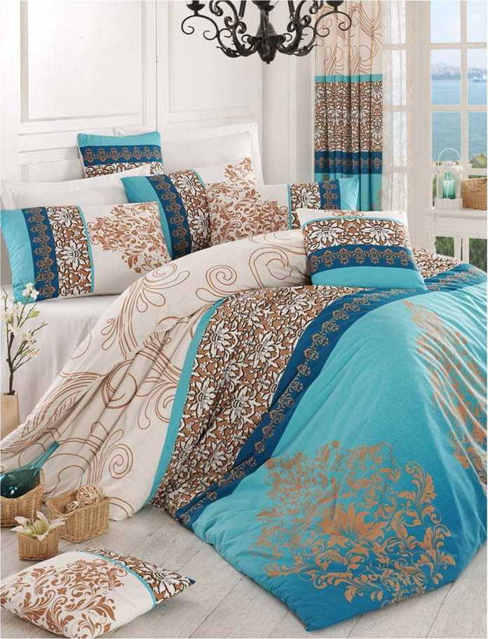 Povlečení na dvoulůžko s prostěradlem Katre