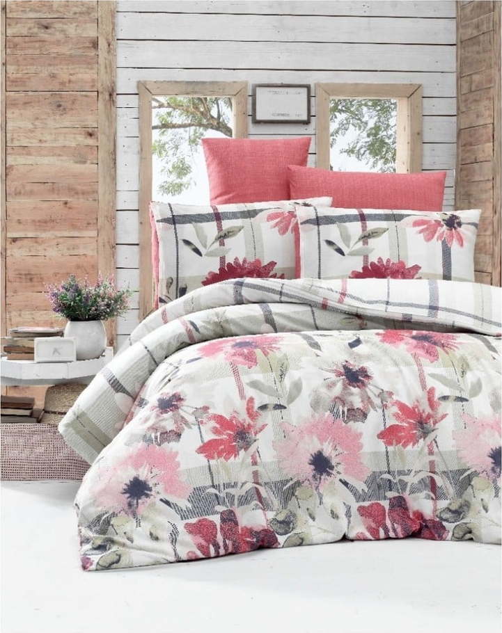 Povlečení na dvoulůžko s prostěradlem a 2 povlaky na polštáře Vanessa Rosa