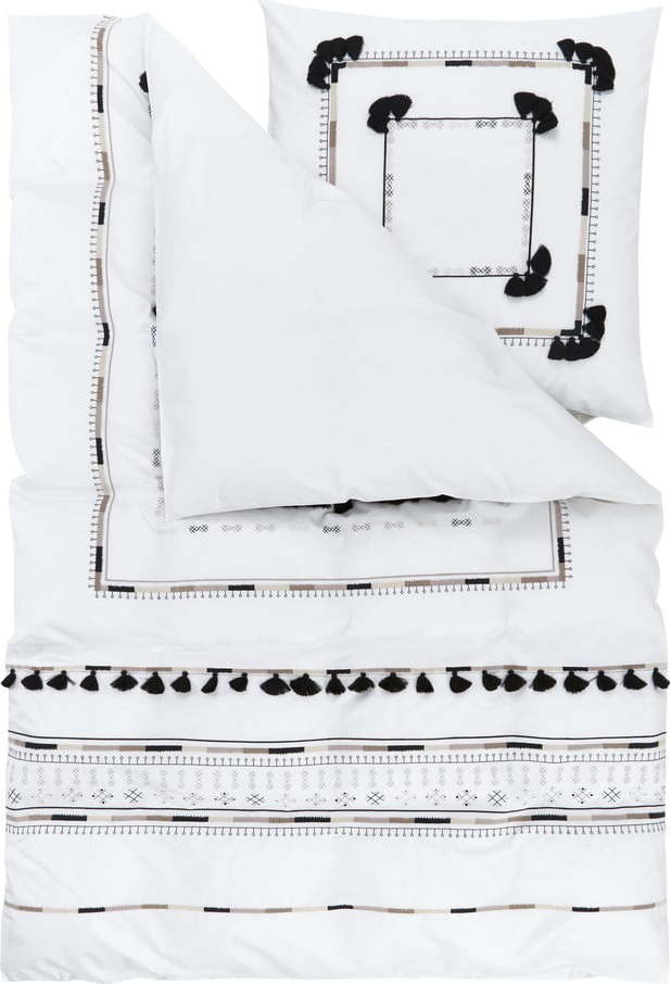 Povlečení na jednolůžko z bavlněného perkálu Westwing Collection Inda