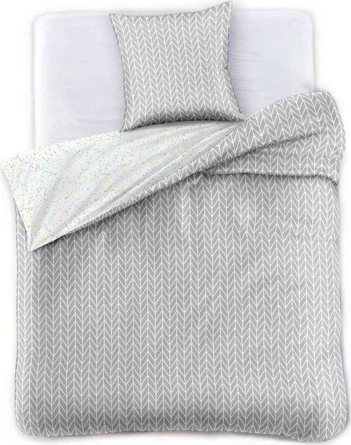 Povlečení na jednolůžko z bavlněného saténu DecoKing Herringbone