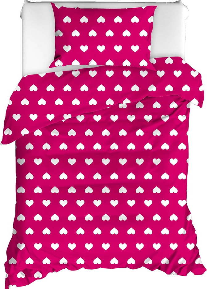 Povlečení na jednolůžko z ranforce bavlny Mijolnir Chole Red